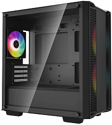 Корпус Deepcool CC360 ARGB черный без БП mATX 5x120mm 4x140mm 1xUSB2.0 1xUSB3.0 audio bott PSU