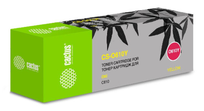 Картридж лазерный Cactus CS-O610Y 44315321 желтый (6000стр.) для Oki C610