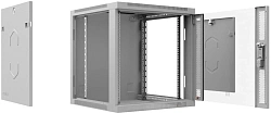 Шкаф коммутационный Cabeus (SH-05F-15U60/60-R) настенный 15U 600x600мм пер.дв.стекл 50кг серый 540мм 220град. 769мм IP20 сталь