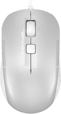 Мышь A4Tech Fstyler FM26 серебристый/белый оптическая (2000dpi) USB для ноутбука (4but)