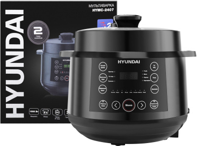 Мультиварка-скороварка Hyundai HYMC-2407 5.7л 1000Вт черный/черный