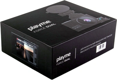 Видеорегистратор Playme Force dual черный 2Mpix 1080x1920 1080p 140гр. MSTAR 8339