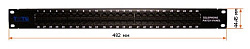 Патч-панель Lanmaster TWT-PP50TEL45 19" 1U 50xRJ45 кат.3 UTP