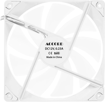 Вентилятор для корпуса Accord ACC-C14 ARGB 140х140x25 белый 3-pin 26дБ (ACC-C14 ARGB WHITE) brown box