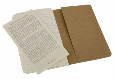 Блокнот Moleskine CAHIER JOURNAL QP411 Pocket 90x140мм обложка картон 64стр. линейка бежевый (3шт)