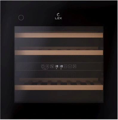 Винный шкаф Lex LWD6036BL dual zone PP 1-нокамерн. черный (CHAT500008)