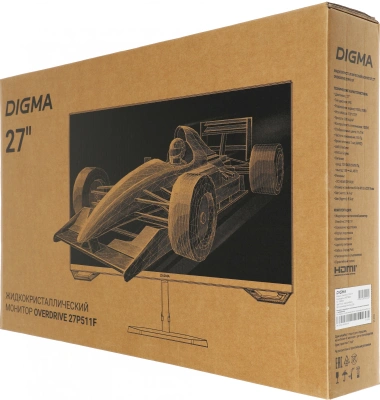 Монитор Digma 27" Overdrive 27P511F черный IPS LED 1ms 16:9 HDMI M/M матовая 300cd 178гр/178гр 1920x1080 180Hz G-Sync FreeSync DP FHD 5.8кг