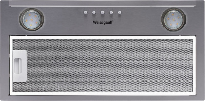 Вытяжка встраиваемая Weissgauff Alpha 50 PB IX нержавеющая сталь управление: кнопочное (1 мотор)