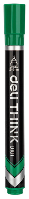 Маркер перманентный Deli EU10150 Think скошенный пиш. наконечник 1.5-5мм зеленый